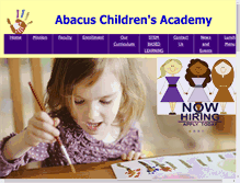 Tablet Screenshot of abacuschildrensacademy.com